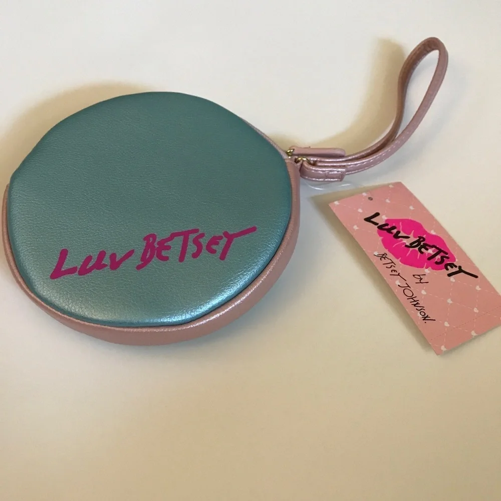 Betsey Johnson Coin Purse with Strap Rainbow